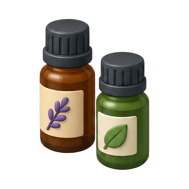 variety of essential oil bottles