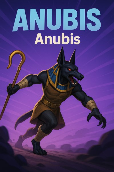 Illustration of Anubis, the Egyptian God of the Afterlife