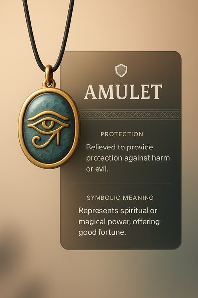 Stylish Amulet Design with Informative Block