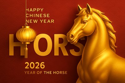 Elegant Year of the Horse 2026 Celebration Design