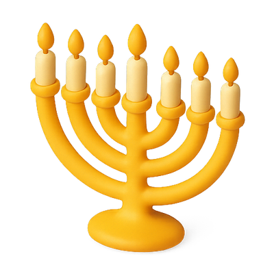 Colorful Menorah Illustration for Celebratory Themes