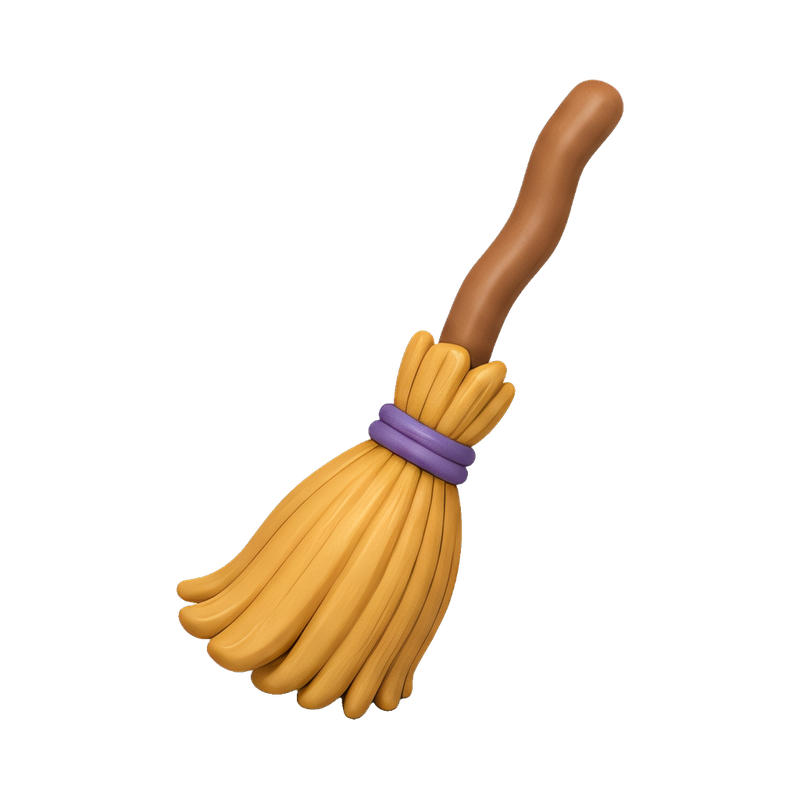 mystical witch broomstick