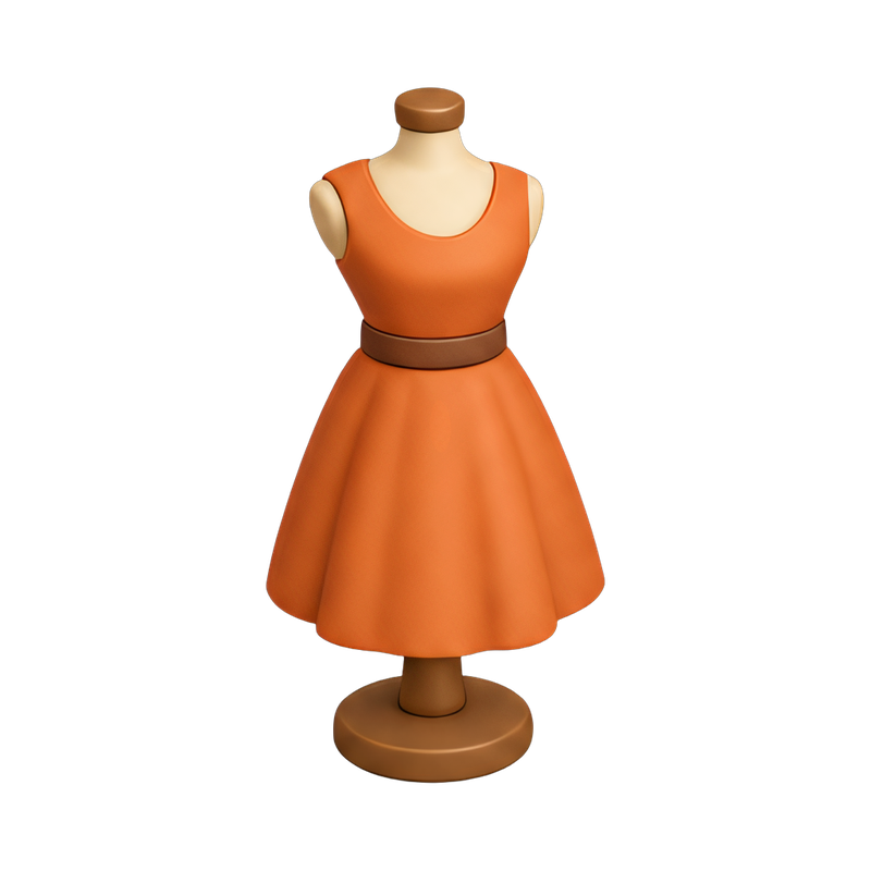 Stylish mannequin displaying dress