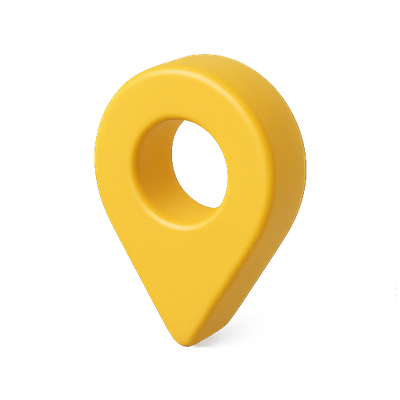 3D Yellow Location Pin Icon for Navigation Applications