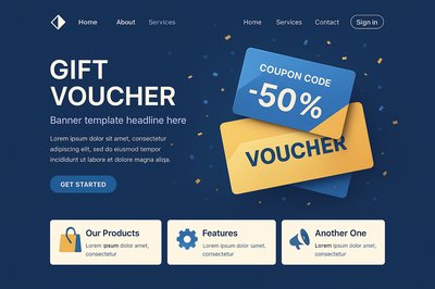 Eye-catching Web Design for Gift Voucher Landing Page