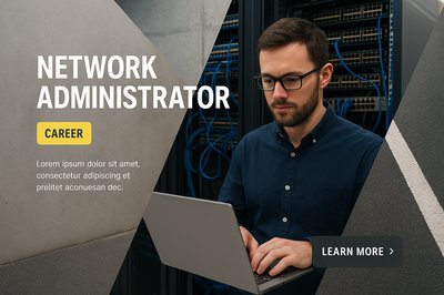 Professional Network Administrator Graphic with Realistic Design