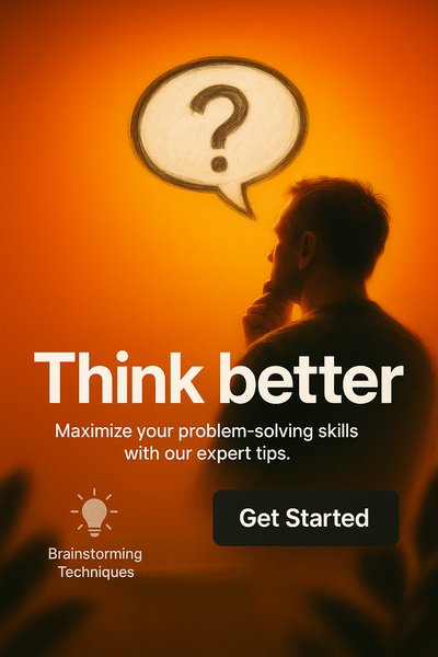 Engaging Banner Promoting Brainstorming Techniques for Problem Solving