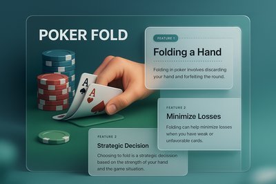 3D Illustration of Poker Fold Features and Strategies