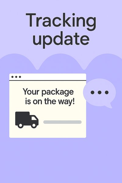 Package Tracking Update Graphic with Modern Design