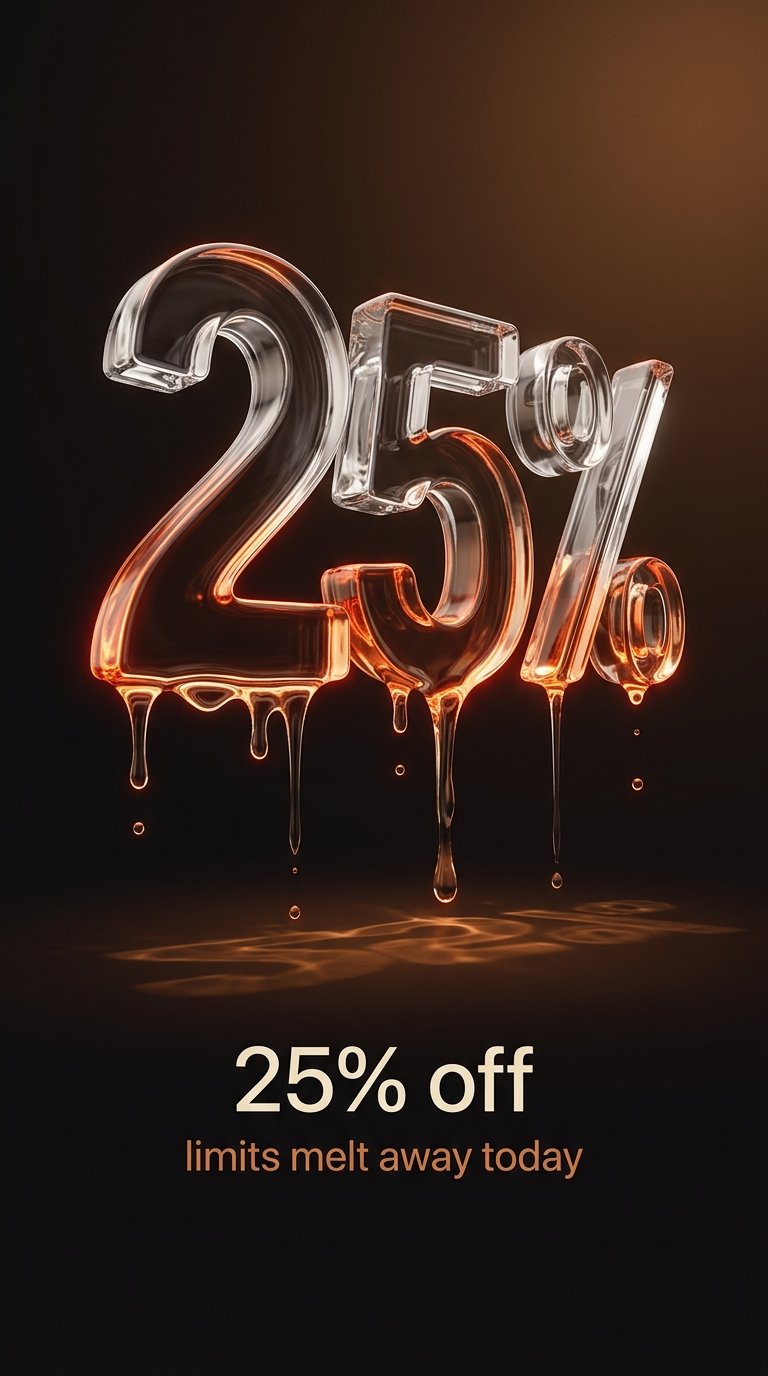 Molten Glass 25% Sculpture