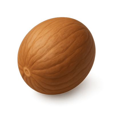 Realistic 3D Almond Icon with Detailed Texture