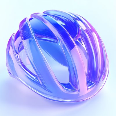 Stylized Transparent Helmet with Modern Design