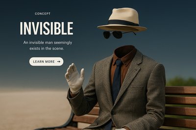Invisible Concept: Unique Illustration with Stylish Design Elements