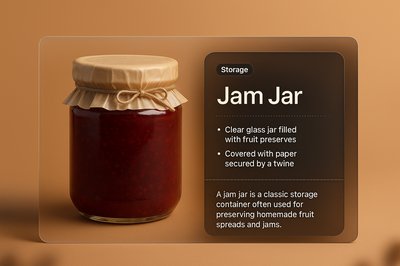 3D Design of a Jam Jar with Informative Overlay