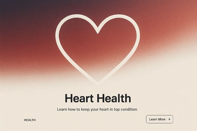Stylish Heart Health Outline Design for Web Page