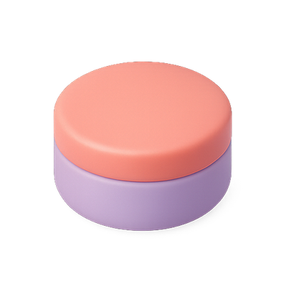 Modern Cosmetic Jar with Dual Color Design