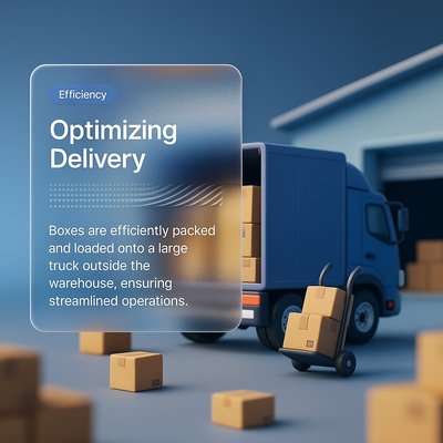 Streamlined Delivery Process with Packed Boxes on a Truck