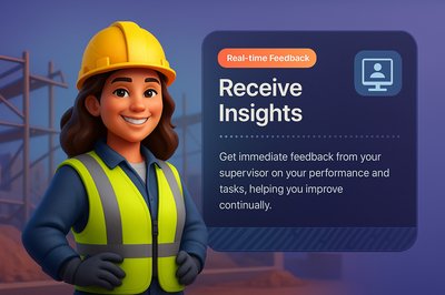 Female Construction Worker in PPE with Positive Attitude