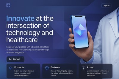 Futuristic Landing Page Design Concept