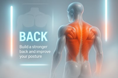 Anatomical Illustration of Back Muscles for Fitness Promotion