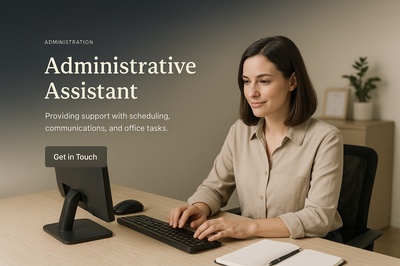 Modern Administrative Assistant Web Page Design