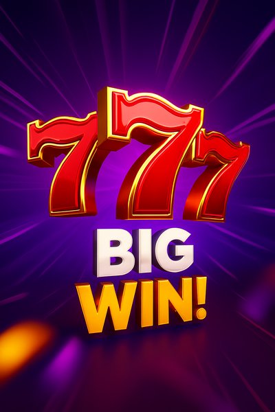 Dynamic Triple 7 Symbol with Bold Win Text