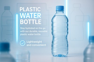 Promotional Image for Reusable Plastic Water Bottle