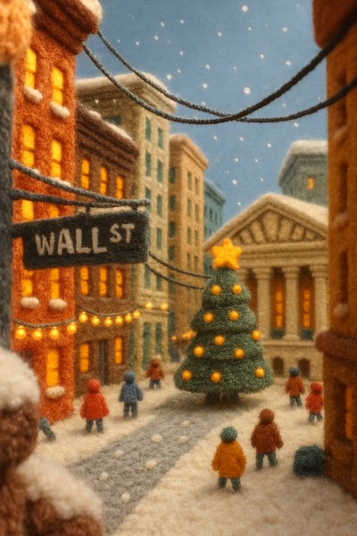 Winter on Wall Street: A Cozy Needlefelt Scene