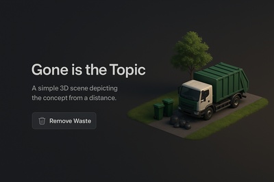 3D Scene Depicting Waste Management from a Distance