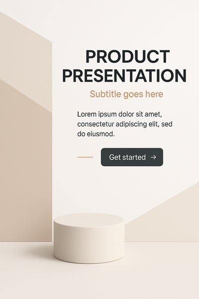 Stylish 3D Design for Product Presentation