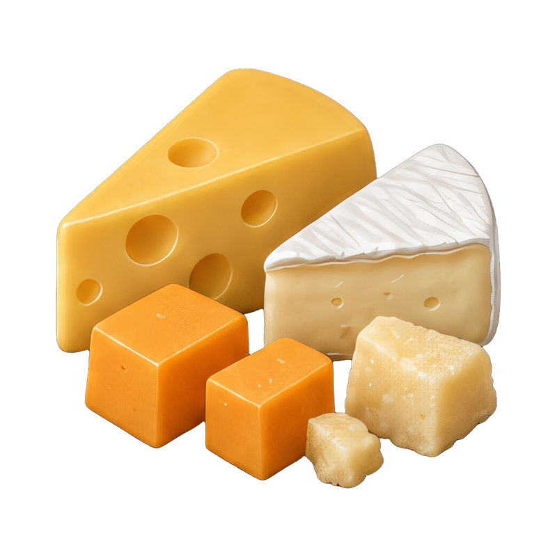 assorted cheese board arrangement