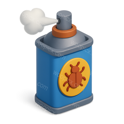 3D Icon of Bug Spray with Volumetric Effects