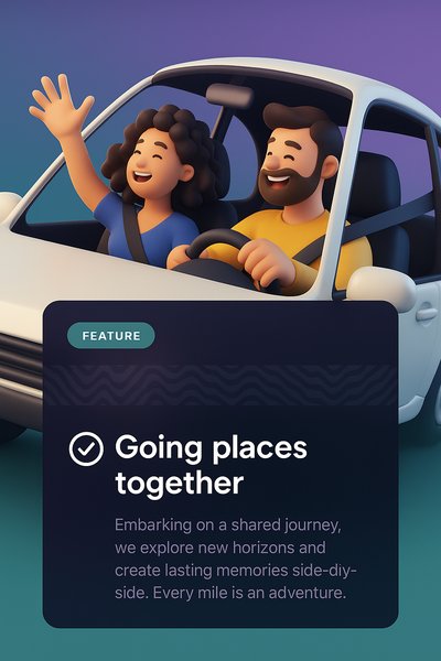 Joyful Car Trip: Exploring New Horizons Together
