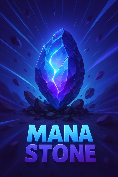 Dynamic Mana Stone Illustration with Vibrant Colors