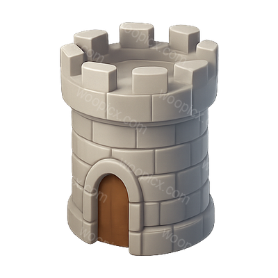 3D Castle Tower Model for Game Design