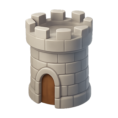 3D Castle Tower Model for Game Design