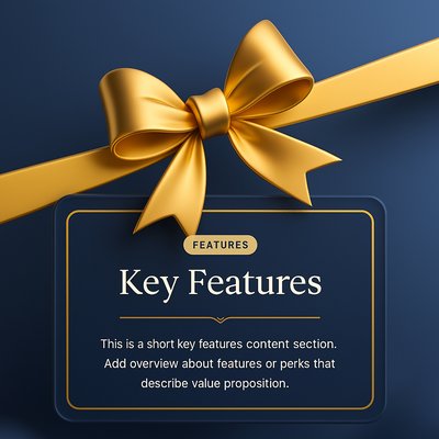 Elegant Gold Bow and Ribbon Design for Feature Presentation