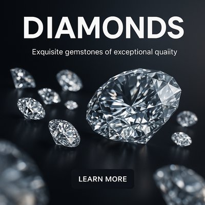 Elegant Promotional Image Featuring Diamonds and Gemstones