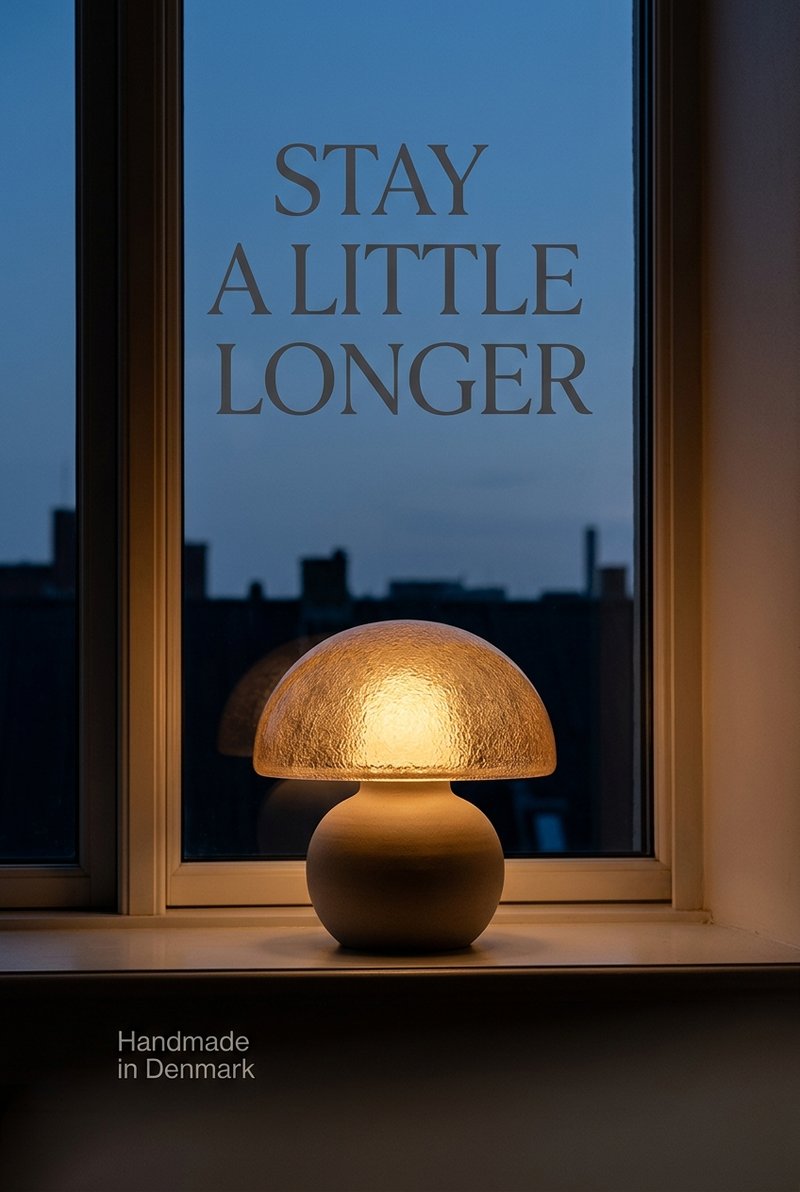 modern lamp at dusk