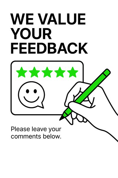 Customer Feedback Request Graphic with Engaging Design