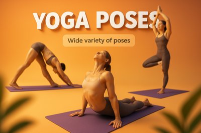 Dynamic Yoga Poses Showcase for Wellness Enthusiasts