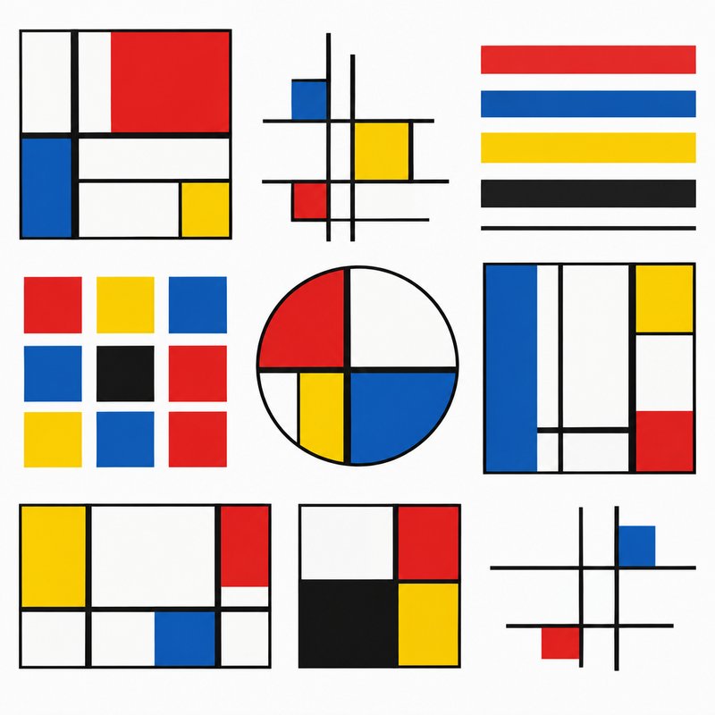 De Stijl design elements pack
