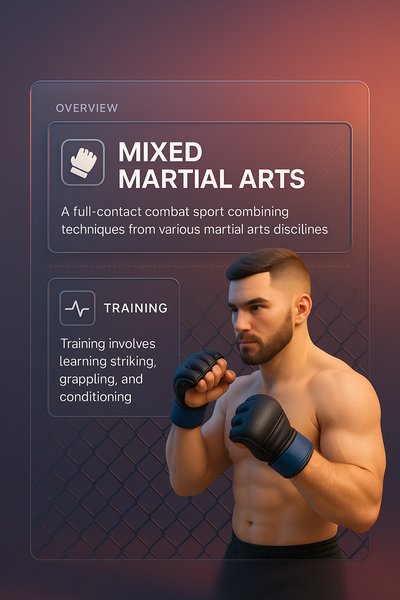 3D Overview Page for Mixed Martial Arts (MMA)