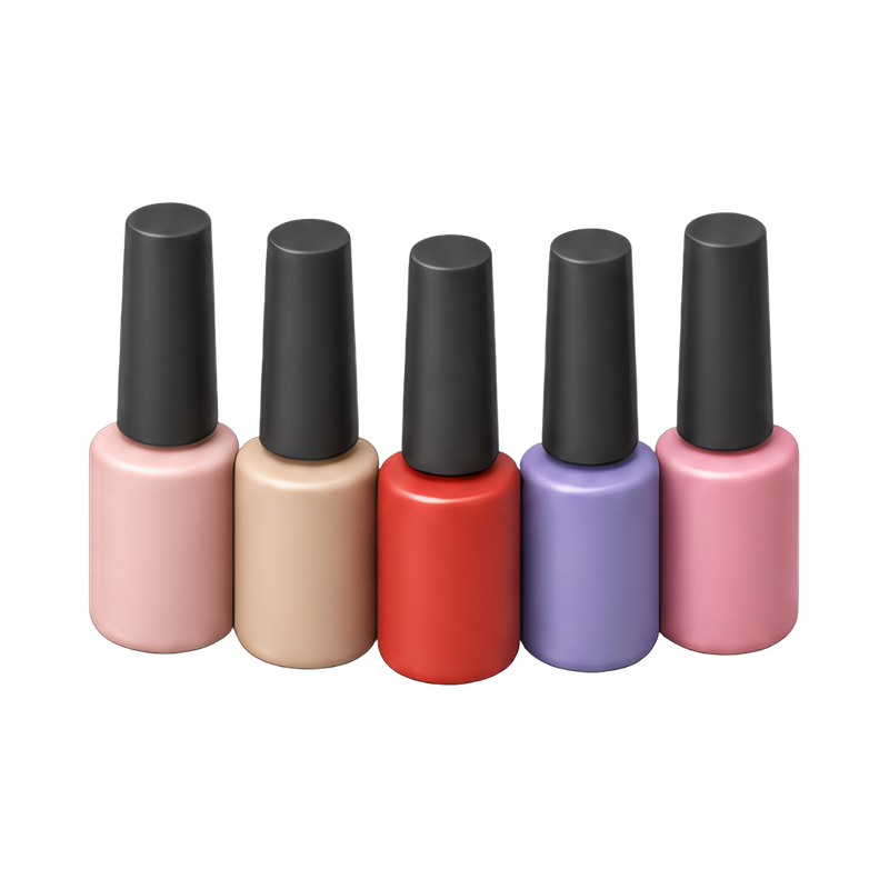 row of gel polish bottles