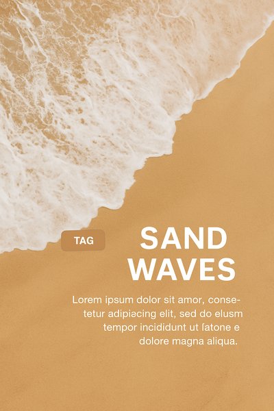 Minimalist Beach Scene with Text Overlay