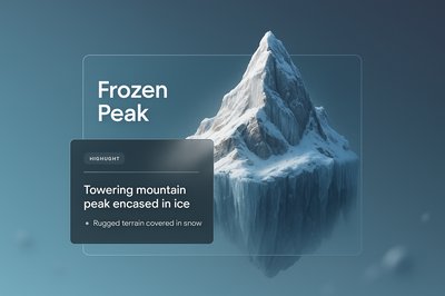 Stunning Frozen Peak with Ice-Covered Terrain