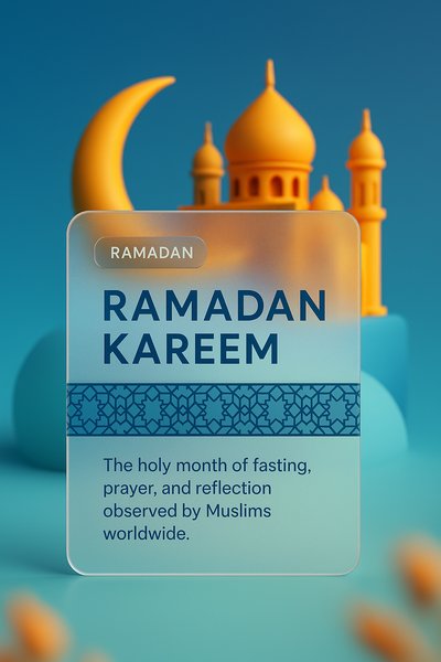 Ramadan Kareem Geometric Style Banner Design