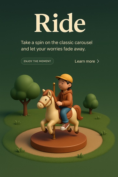 Engaging Carousel Ride: A 3D Adventure Scene