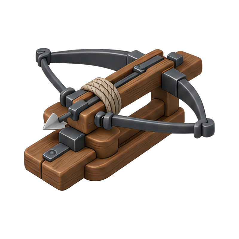 traditional crossbow with windlass