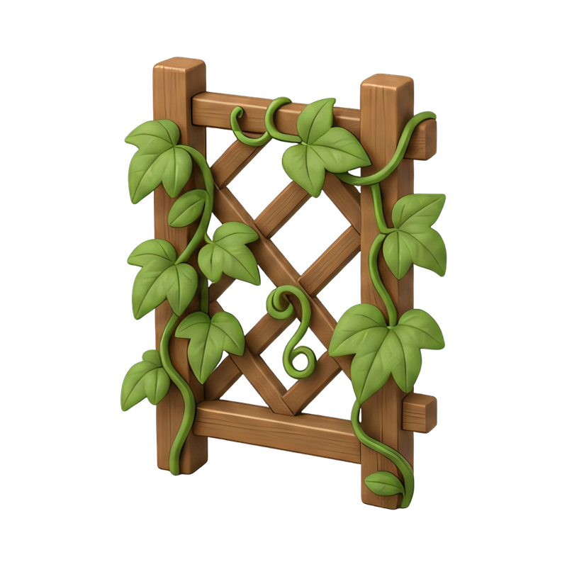 lush trellis with climbing vine